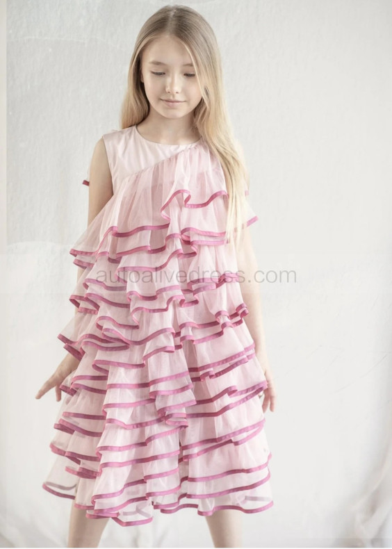 Tulle Tiered Flower Girl Dress Girl Party Dress